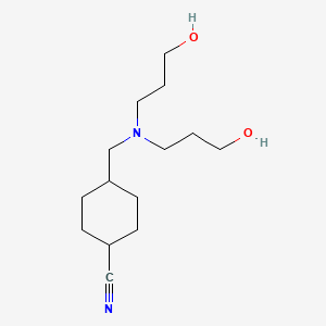 4-{[Bis(3-hydroxypropyl)amino]methyl}cyclohexane-1-carbonitrile