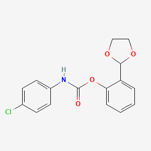 2-(1,3-Dioxolan-2-yl)phenyl (4-chlorophenyl)carbamate