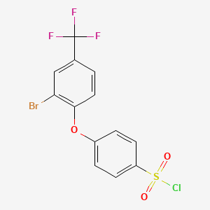 molecular formula C13H7BrClF3O3S B15457228 4-[2-Bromo-4-(trifluoromethyl)phenoxy]benzene-1-sulfonyl chloride CAS No. 61721-49-1