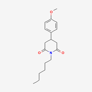 1-Hexyl-4-(4-methoxyphenyl)piperidine-2,6-dione