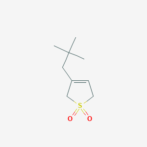 molecular formula C9H16O2S B15457259 3-(2,2-Dimethylpropyl)-2,5-dihydro-1H-1lambda~6~-thiophene-1,1-dione CAS No. 62157-94-2