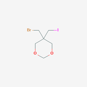 molecular formula C6H10BrIO2 B15457266 5-(Bromomethyl)-5-(iodomethyl)-1,3-dioxane CAS No. 61729-06-4