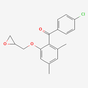 (4-Chlorophenyl){2,4-dimethyl-6-[(oxiran-2-yl)methoxy]phenyl}methanone