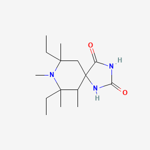 molecular formula C15H27N3O2 B15457338 7,9-Diethyl-6,7,8,9-tetramethyl-1,3,8-triazaspiro[4.5]decane-2,4-dione CAS No. 61683-46-3