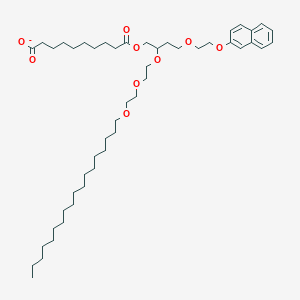 molecular formula C48H79O9- B15457382 13-(2-{2-[(Naphthalen-2-yl)oxy]ethoxy}ethyl)-10-oxo-11,14,17,20-tetraoxaoctatriacontan-1-oate CAS No. 62133-92-0