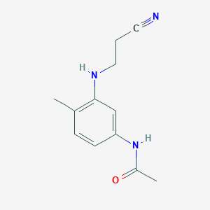 molecular formula C12H15N3O B15457410 N-{3-[(2-Cyanoethyl)amino]-4-methylphenyl}acetamide CAS No. 61709-39-5