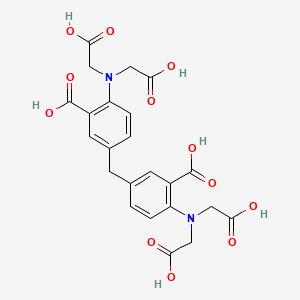 molecular formula C23H22N2O12 B15457420 3,3'-Methylenebis{6-[bis(carboxymethyl)amino]benzoic acid} CAS No. 61687-28-3