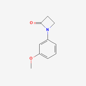 molecular formula C10H11NO2 B15457495 2-Azetidinone, 1-(3-methoxyphenyl)- CAS No. 61999-50-6