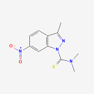 molecular formula C11H12N4O2S B15457579 N,N,3-Trimethyl-6-nitro-1H-indazole-1-carbothioamide CAS No. 62235-12-5