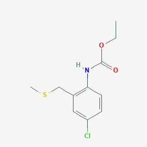 molecular formula C11H14ClNO2S B15457584 Ethyl {4-chloro-2-[(methylsulfanyl)methyl]phenyl}carbamate CAS No. 62173-20-0