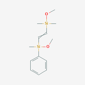 molecular formula C13H22O2Si2 B15457643 3,3,6-Trimethyl-6-phenyl-2,7-dioxa-3,6-disilaoct-4-ene CAS No. 61707-10-6