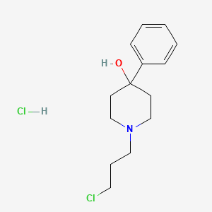 molecular formula C14H21Cl2NO B15457645 1-(3-Chloropropyl)-4-phenylpiperidin-4-ol;hydrochloride CAS No. 61984-95-0