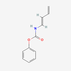 molecular formula C11H11NO2 B15457690 Carbamic acid, 1,3-butadienyl-phenyl ester, (E)- CAS No. 61759-55-5