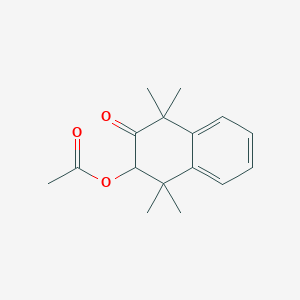 molecular formula C16H20O3 B15457704 1,1,4,4-Tetramethyl-3-oxo-1,2,3,4-tetrahydronaphthalen-2-yl acetate CAS No. 62157-69-1