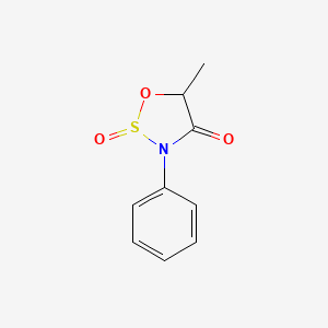 molecular formula C9H9NO3S B15457735 5-Methyl-3-phenyl-1,2lambda~4~,3-oxathiazolidine-2,4-dione CAS No. 61938-48-5