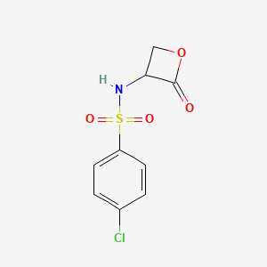 molecular formula C9H8ClNO4S B15457738 4-Chloro-N-(2-oxooxetan-3-yl)benzene-1-sulfonamide CAS No. 61997-56-6