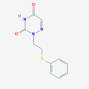 molecular formula C11H11N3O2S B15457767 2-[2-(Phenylsulfanyl)ethyl]-1,2,4-triazine-3,5(2H,4H)-dione CAS No. 61958-65-4