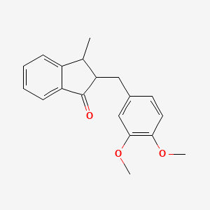 1H-Inden-1-one, 2-[(3,4-dimethoxyphenyl)methyl]-2,3-dihydro-3-methyl-