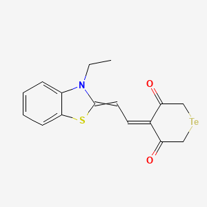 molecular formula C16H15NO2STe B15457788 4-[2-(3-Ethyl-1,3-benzothiazol-2(3H)-ylidene)ethylidene]tellurane-3,5-dione CAS No. 61923-21-5