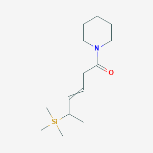 1-(Piperidin-1-yl)-5-(trimethylsilyl)hex-3-en-1-one