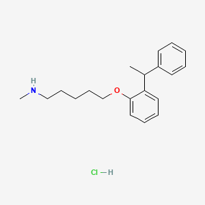 N-methyl-5-[2-(1-phenylethyl)phenoxy]pentan-1-amine;hydrochloride