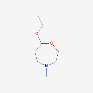 molecular formula C8H17NO2 B15457829 1,4-Oxazepine, 7-ethoxyhexahydro-4-methyl- CAS No. 61710-04-1