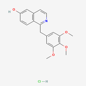 1-[(3,4,5-Trimethoxyphenyl)methyl]isoquinolin-6-ol;hydrochloride