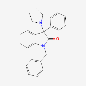 2H-Indol-2-one, 3-(diethylamino)-1,3-dihydro-3-phenyl-1-(phenylmethyl)-