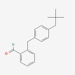 molecular formula C19H22O B15457930 2-{[4-(2,2-Dimethylpropyl)phenyl]methyl}benzaldehyde CAS No. 62261-86-3