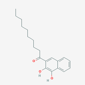 molecular formula C20H26O3 B15457931 1-Decanone, 1-(3,4-dihydroxy-2-naphthalenyl)- CAS No. 61983-19-5