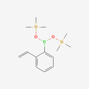 molecular formula C14H25BO2Si2 B15457936 Bis(trimethylsilyl) (2-ethenylphenyl)boronate CAS No. 62043-03-2