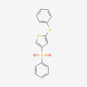 molecular formula C16H12O2S3 B15457973 4-(Benzenesulfonyl)-2-(phenylsulfanyl)thiophene CAS No. 62256-14-8