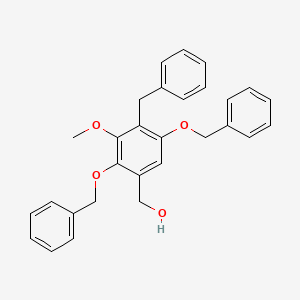 molecular formula C29H28O4 B15457981 [4-Benzyl-2,5-bis(benzyloxy)-3-methoxyphenyl]methanol CAS No. 61654-62-4