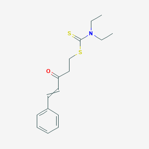 3-Oxo-5-phenylpent-4-en-1-yl diethylcarbamodithioate