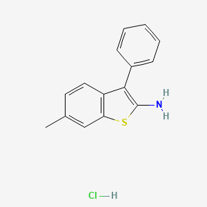 6-Methyl-3-phenyl-1-benzothiophen-2-amine;hydrochloride