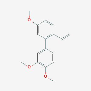 molecular formula C17H18O3 B15458193 2-Ethenyl-3',4',5-trimethoxy-1,1'-biphenyl CAS No. 62240-54-4