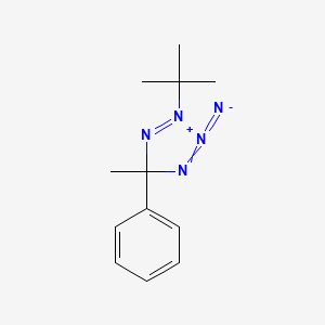 molecular formula C12H17N5 B15458221 (E)-1-(1-Azido-1-phenylethyl)-2-tert-butyldiazene CAS No. 62204-15-3