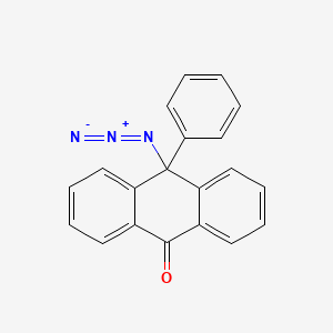 molecular formula C20H13N3O B15458251 10-Azido-10-phenylanthracen-9(10H)-one CAS No. 61744-36-3