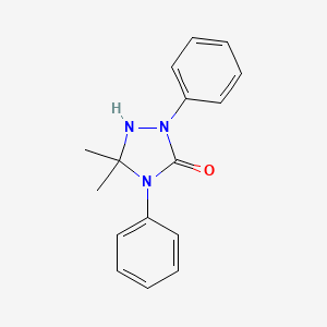 molecular formula C16H17N3O B15458254 1,2,4-Triazolidin-3-one, 5,5-dimethyl-2,4-diphenyl- CAS No. 62256-35-3