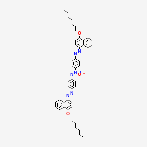 molecular formula C46H50N6O3 B15458257 (E)-1-[4-(Heptyloxy)naphthalen-1-yl]-2-{4-[(Z)-(4-{(E)-[4-(heptyloxy)naphthalen-1-yl]diazenyl}phenyl)-NNO-azoxy]phenyl}diazene CAS No. 62143-21-9