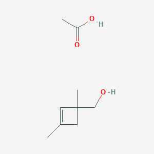 molecular formula C9H16O3 B15458280 Acetic acid;(1,3-dimethylcyclobut-2-en-1-yl)methanol CAS No. 62021-52-7