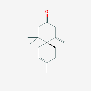 molecular formula C15H22O B15458318 (6S)-1,1,9-Trimethyl-5-methylidenespiro[5.5]undec-8-en-3-one CAS No. 61661-48-1