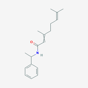 molecular formula C18H25NO B15458322 3,7-Dimethyl-N-(1-phenylethyl)octa-2,6-dienamide CAS No. 62103-28-0