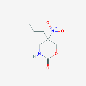 molecular formula C7H12N2O4 B15458324 2H-1,3-Oxazin-2-one, tetrahydro-5-nitro-5-propyl- CAS No. 61680-25-9