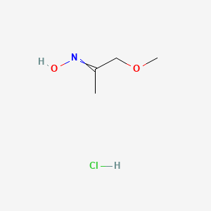 molecular formula C4H10ClNO2 B15458334 N-(1-methoxypropan-2-ylidene)hydroxylamine;hydrochloride CAS No. 61758-25-6