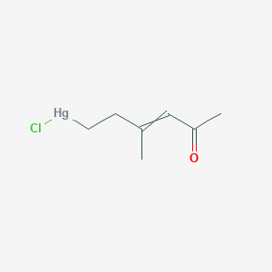 molecular formula C7H11ClHgO B15458338 Chloro(3-methyl-5-oxohex-3-en-1-yl)mercury CAS No. 61704-81-2