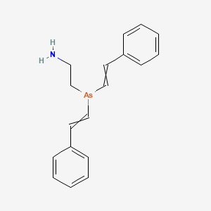 molecular formula C18H20AsN B15458339 2-[Bis(2-phenylethenyl)arsanyl]ethan-1-amine CAS No. 61716-76-5