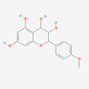 molecular formula C16H16O6 B15458343 2-(4-Methoxyphenyl)-3,4-dihydro-2H-1-benzopyran-3,4,5,7-tetrol CAS No. 61823-40-3