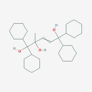 molecular formula C30H52O3 B15458373 1,1,5,5-Tetracyclohexyl-2-methylpent-3-ene-1,2,5-triol CAS No. 61942-66-3