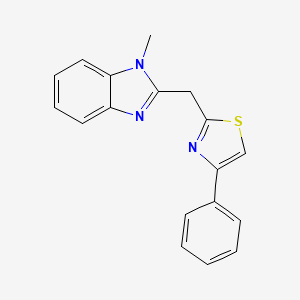 1H-Benzimidazole, 1-methyl-2-[(4-phenyl-2-thiazolyl)methyl]-